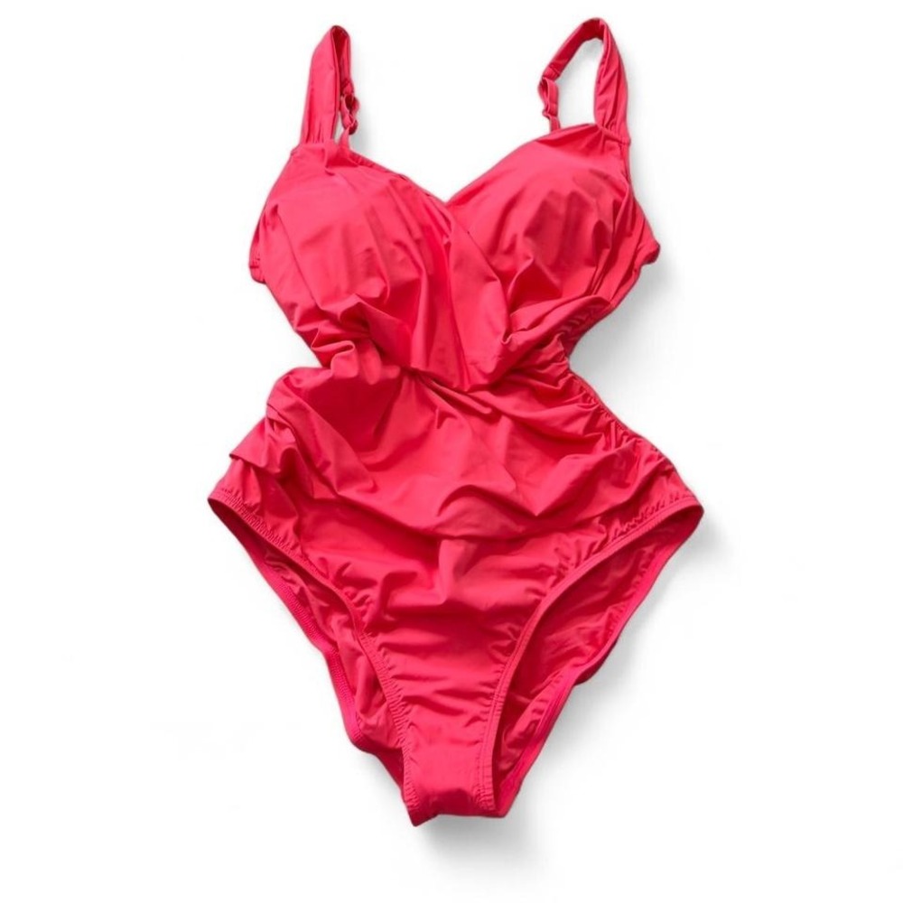 Jantzen Red Tummy Control‎ One Piece Swimsuit, Women's Size 18
